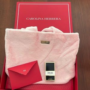 Carolina Herrera Pink Tote, signature box & .24 FLOZ Good Girl eau de parfum